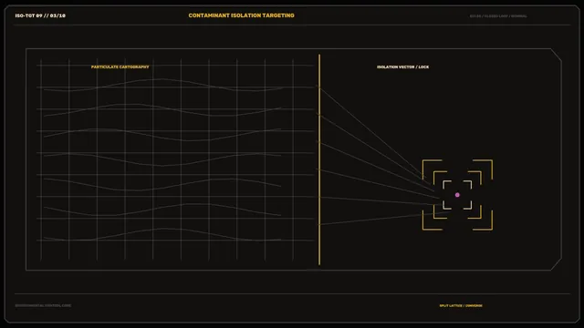 Contaminant Isolation Targeting HUD — Particle Cartography and Vector Lock 4K