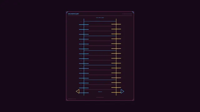 Civil Rights Alert HUD Interface 4K Sci-Fi Wallpaper