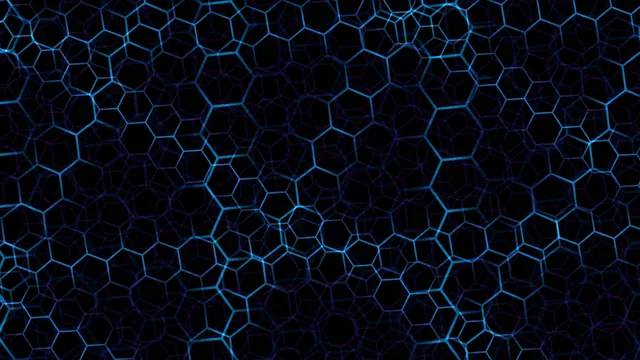 Blue Hexagonal HUD Grid Background – 4K Sci-Fi Interface Wallpaper