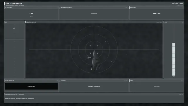 Marine Collision Avoidance HUD Dashboard with Circular Radar Telemetry