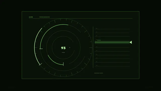 Green Calibration Gauge HUD 4K Wallpaper