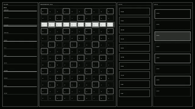 Monochrome Maneuver Matrix HUD Interface 4K Wallpaper