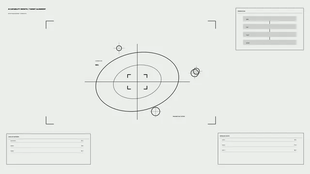 Minimal Monochrome Sci-Fi Tracking HUD with Elliptical Reticle, 4K Wallpaper