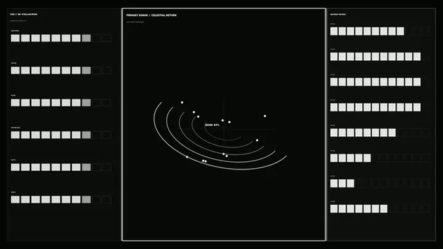 Celestial Sonar Navigation HUD Dashboard 4K Wallpaper