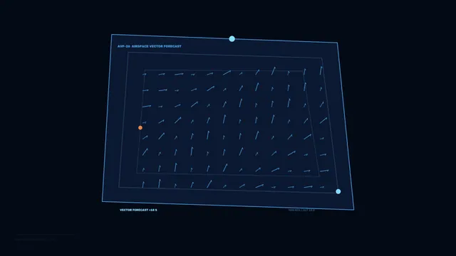 Sci-Fi Airspace Vector Forecast HUD Wallpaper