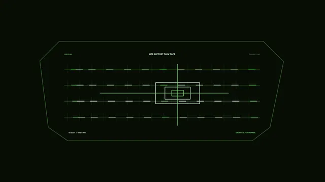 Futuristic Life Support Flow HUD Dashboard 4K Wallpaper