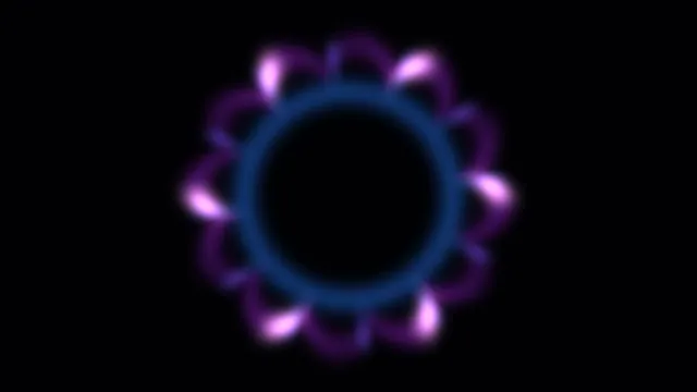 Blue Violet Halo Ring on Black 4K Wallpaper