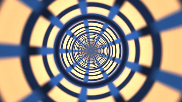Blue Concentric Geometric Tunnel 4K Wallpaper