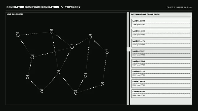 Generator Bus Synchronisation Topology HUD 4K Wallpaper