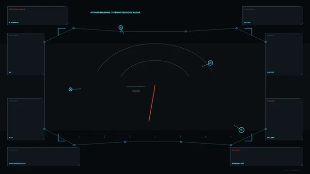 Fictional Radiation Dose Radar HUD 4K Wallpaper