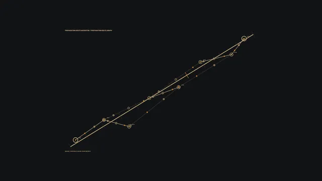Acoustic Propagation Route Graph HUD – 4K Sci-Fi Wallpaper