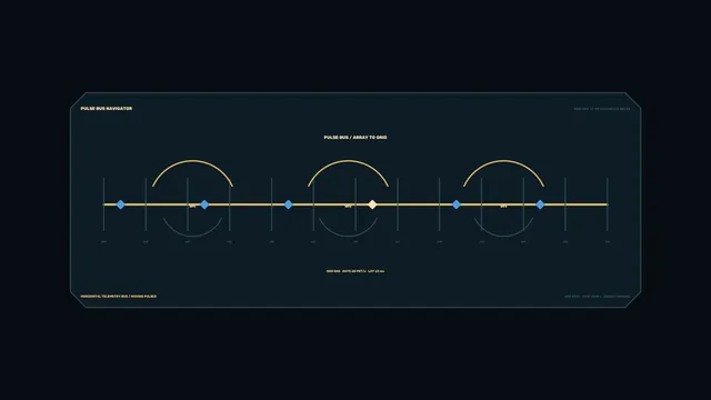 Futuristic Pulse Bus Telemetry HUD 4K Wallpaper