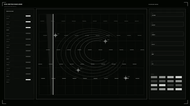 Deep Field Radar HUD Dashboard 4K Wallpaper