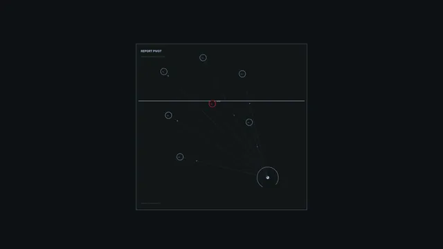 Fictional Network Analysis HUD with Radial Telemetry Nodes