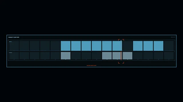 Cyan Lock Status Tape HUD Interface – Free 4K Wallpaper