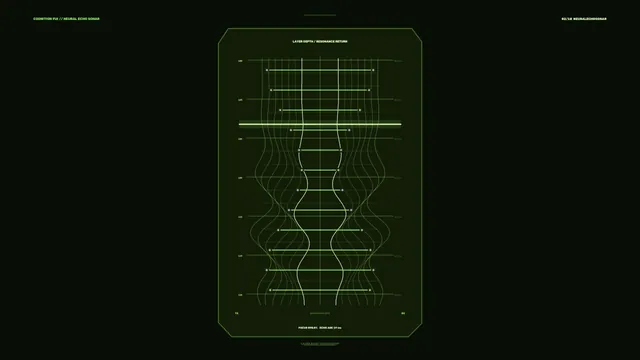 Green Echo Sonar Telemetry HUD 4K Wallpaper
