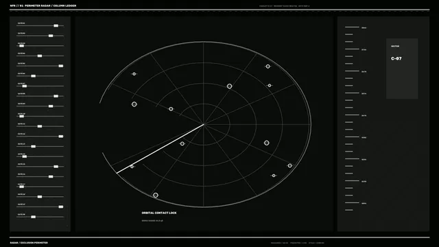 Perimeter Radar Security HUD Interface 4K Sci-Fi Wallpaper