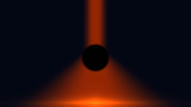 Minimal Sci-Fi HUD Screen Graphic with Orange Eclipse Geometry | 4K