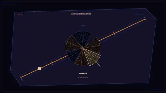 Diagonal Sector Balance Energy HUD Dashboard Wallpaper