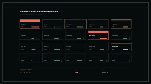 Acoustic Signal Monitoring HUD Interface – 4K Sci-Fi Wallpaper