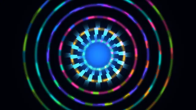 Colorful Concentric Ripple Circles with Radial Light Core