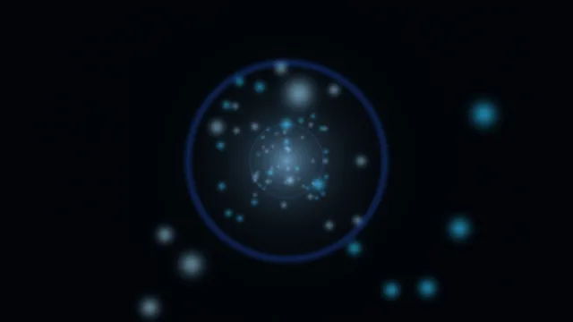 Electric Blue Circular Scanner HUD Wallpaper with Cyan Telemetry Nodes