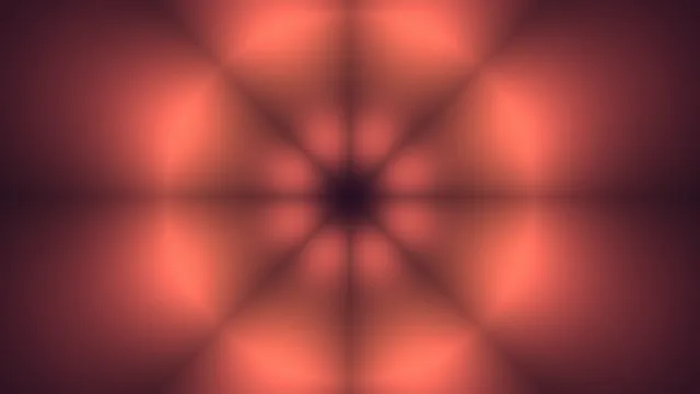 Coral Neon Geometric Portal with Dark Center