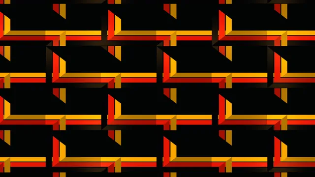 Red Gold Geometric Stripe Pattern on Black 4K Wallpaper