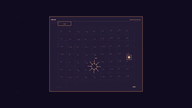 Vector Field Drift Telemetry HUD 4K Sci-Fi Wallpaper
