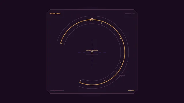 Patrol Orbit Circular Radar HUD 4K Sci-Fi Wallpaper