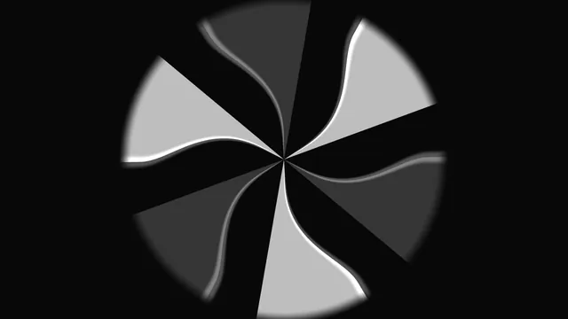 Monochrome Radial Pinwheel Sci-Fi HUD Screen Graphic