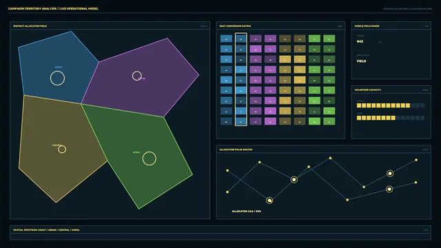 Sci-Fi Territory Analysis HUD Dashboard 4K Wallpaper