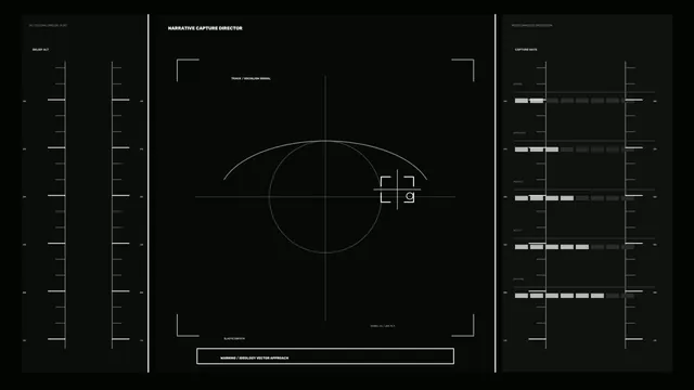 Sci-Fi Ideology Alert HUD with Circular Scanner and Telemetry Bars 4K Wallpaper