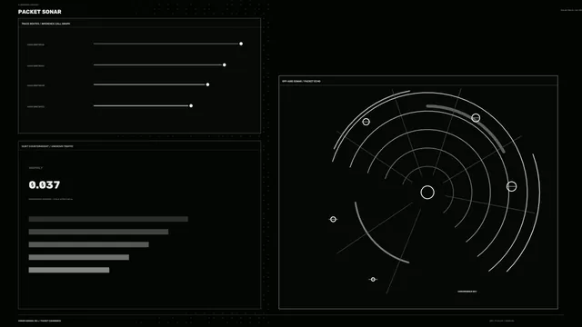 Packet Sonar Telemetry HUD 4K Sci-Fi Wallpaper