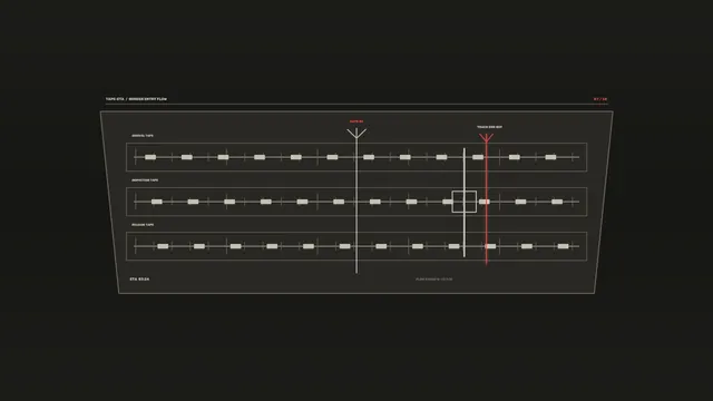 Border Entry Flow Sci-Fi HUD Dashboard Wallpaper