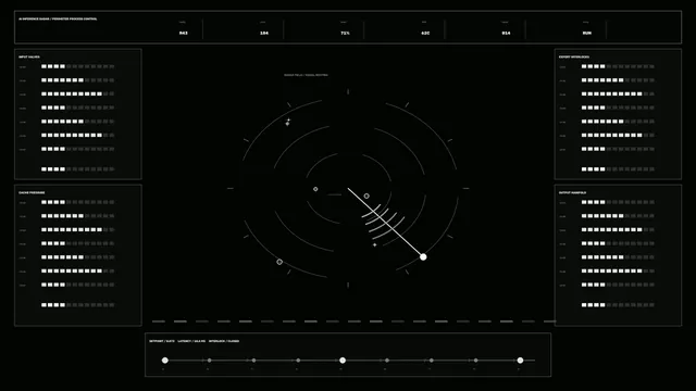 Sci-Fi Radar Diagnostic HUD Dashboard 4K Wallpaper