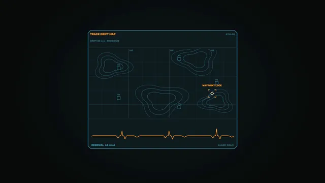 Track Drift Map HUD with Waypoint Lock and Telemetry
