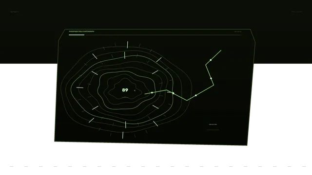 Phosphor Green Contour Telemetry HUD 4K Sci-Fi Wallpaper