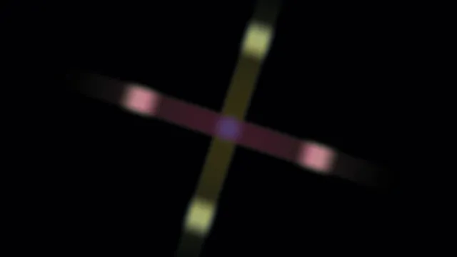 Blurred Purple and Amber Cross on Black 4K Wallpaper