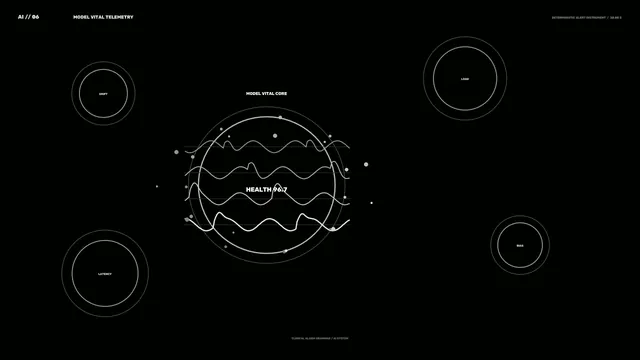 Monochrome Vital Telemetry HUD with Circular Waveform Dashboard 4K Wallpaper
