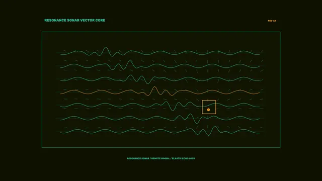 Sci-Fi Resonance Sonar Telemetry HUD 4K Wallpaper