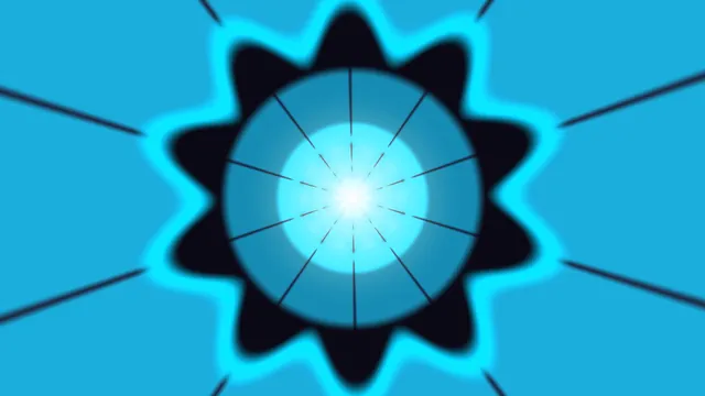 Abstract Cyan Radial Light Tunnel with Geometric Ring 4K Wallpaper
