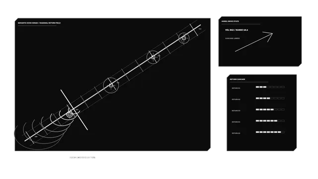 Monochrome Diagonal Telemetry Scanner HUD 4K Wallpaper