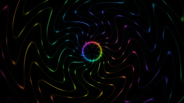Colorful Spectral Spiral Light on Black 4K Wallpaper