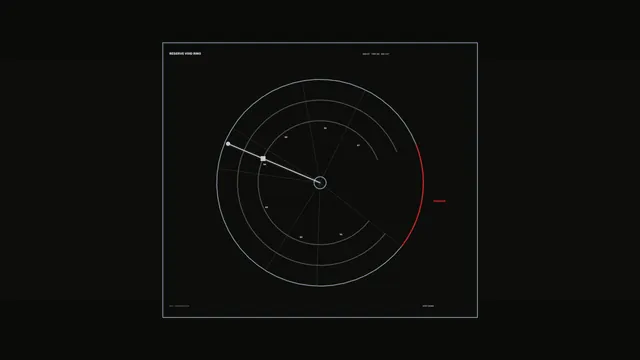 Circular Radar-Style Threat Warning HUD with Target Marker 4K Wallpaper