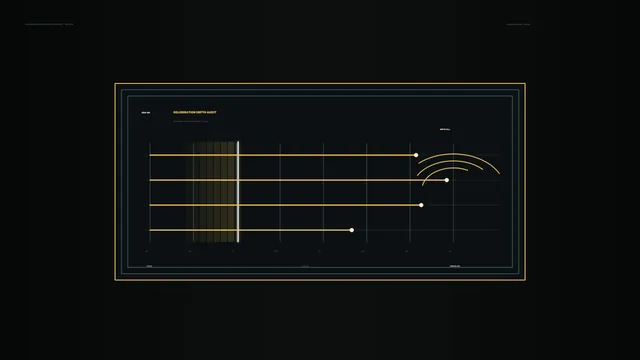 Amber Telemetry HUD Dashboard with Bar Graphs and Scanner Arcs