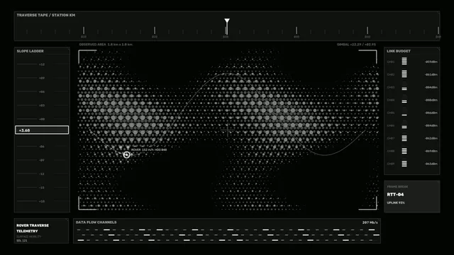 Planetary Rover Telemetry HUD 4K Sci-Fi Wallpaper