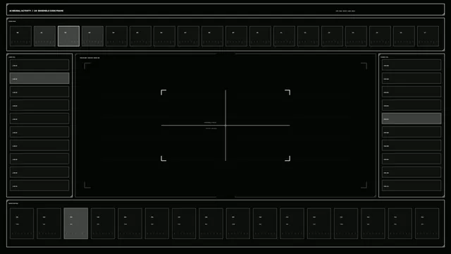 Monochrome Science-Fiction HUD Telemetry Dashboard 4K Wallpaper