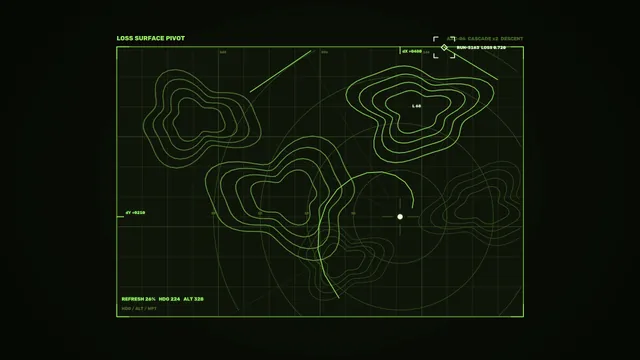 Sci-Fi Loss Surface HUD Telemetry Wallpaper in Neon Green