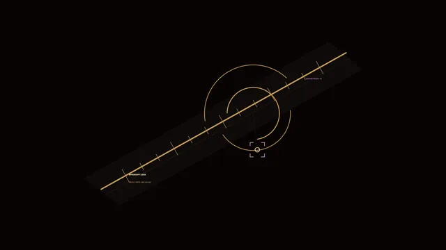 Acoustic Contact Alert HUD with Intercept Lock and Amber Circular Scanner | 4K